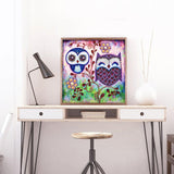 Crystal Rhinestone Diamond Painting Kit - Cartoon Owl - Hibah-Diamond painting art studio