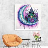 Crystal Rhinestone Diamond Painting Kit - Cartoon Owl - Hibah-Diamond painting art studio