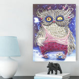 Crystal Rhinestone Diamond Painting Kit - Cartoon Owl - Hibah-Diamond painting art studio