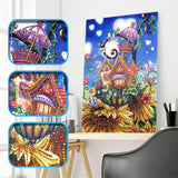 Crystal Rhinestone Diamond Painting Kit - Cartoon Plant House - Hibah-Diamond painting art studio