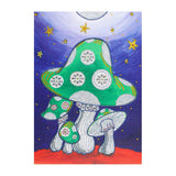 Crystal Rhinestone Diamond Painting Kit - Cartoon Starry Night Mushroom