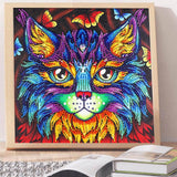 Crystal Rhinestone Diamond Painting Kit - Cat head - Hibah-Diamond painting art studio