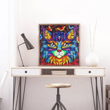 Crystal Rhinestone Diamond Painting Kit - Cat head - Hibah-Diamond painting art studio