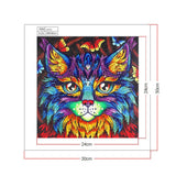 Crystal Rhinestone Diamond Painting Kit - Cat head - Hibah-Diamond painting art studio