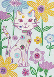 Crystal Rhinestone Diamond Painting Kit - Cat in the flowers