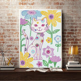 Crystal Rhinestone Diamond Painting Kit - Cat in the flowers - Hibah-Diamond painting art studio