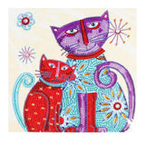 Crystal Rhinestone Diamond Painting Kit - Cat Mother and son