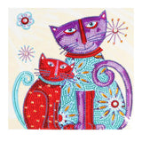 Crystal Rhinestone Diamond Painting Kit - Cat Mother and son - Hibah-Diamond painting art studio