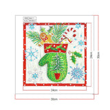 Crystal Rhinestone Diamond Painting Kit - Christmas gloves - Hibah-Diamond painting art studio