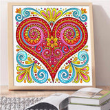 Crystal Rhinestone Diamond Painting Kit - Christmas Heart - Hibah-Diamond painting art studio