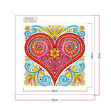 Crystal Rhinestone Diamond Painting Kit - Christmas Heart - Hibah-Diamond painting art studio