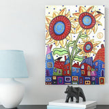 Crystal Rhinestone Diamond Painting Kit - City and Sunflower - Hibah-Diamond painting art studio