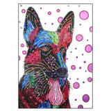 Crystal Rhinestone Diamond Painting Kit - Colorful Dog - Hibah-Diamond painting art studio
