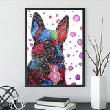 Crystal Rhinestone Diamond Painting Kit - Colorful Dog - Hibah-Diamond painting art studio