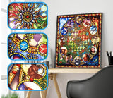 Crystal Rhinestone Diamond Painting Kit - Compass constellation animal - Hibah-Diamond painting art studio