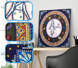 Crystal Rhinestone Diamond Painting Kit - Compass Virgo - Hibah-Diamond painting art studio