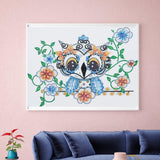 Crystal Rhinestone Diamond Painting Kit - Cute blue owl - Hibah-Diamond painting art studio