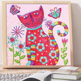 Crystal Rhinestone Diamond Painting Kit -Cute cat - Hibah-Diamond?painting art studio