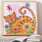 Crystal Rhinestone Diamond Painting Kit - Cute cat - Hibah-Diamond painting art studio