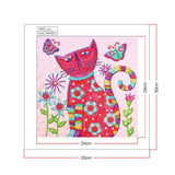 Crystal Rhinestone Diamond Painting Kit -Cute cat - Hibah-Diamond?painting art studio