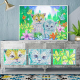 Crystal Rhinestone Diamond Painting Kit - Cute kitten - Hibah-Diamond painting art studio