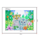 Crystal Rhinestone Diamond Painting Kit - Cute kitten - Hibah-Diamond painting art studio