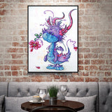 Crystal Rhinestone Diamond Painting Kit - Cute little dragon - Hibah-Diamond painting art studio