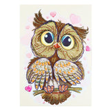 Crystal Rhinestone Diamond Painting Kit - Cute owl - Hibah-Diamond painting art studio