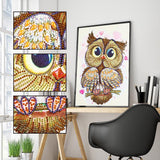 Crystal Rhinestone Diamond Painting Kit - Cute owl - Hibah-Diamond painting art studio