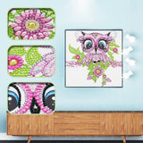 Crystal Rhinestone Diamond Painting Kit - Cute pink owl - Hibah-Diamond painting art studio
