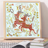 Crystal Rhinestone Diamond Painting Kit - December deer - Hibah-Diamond painting art studio