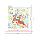 Crystal Rhinestone Diamond Painting Kit - December deer - Hibah-Diamond painting art studio