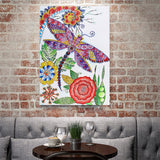 Crystal Rhinestone Diamond Painting Kit - Dragonfly Flower - Hibah-Diamond painting art studio