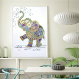 Crystal Rhinestone Diamond Painting Kit - Elephant playing in the water - Hibah-Diamond painting art studio