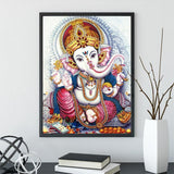 Crystal Rhinestone Diamond Painting Kit - Elephant Trunk Buddha - Hibah-Diamond painting art studio