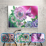 Crystal Rhinestone Diamond Painting Kit - Flower Butterfly - Hibah-Diamond painting art studio