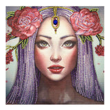 Crystal Rhinestone Diamond Painting Kit - Flower Headwear Girl - Hibah-Diamond painting art studio