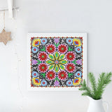 Crystal Rhinestone Diamond Painting Kit - Flower Mandala - Hibah-Diamond painting art studio