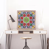 Crystal Rhinestone Diamond Painting Kit - Flower Mandala - Hibah-Diamond painting art studio