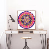 Crystal Rhinestone Diamond Painting Kit - Flower Mandala - Hibah-Diamond painting art studio
