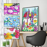 Crystal Rhinestone Diamond Painting Kit - Flowers and Birds (16x20inch) - Hibah-Diamond painting art studio