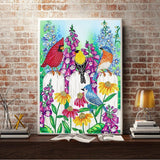 Crystal Rhinestone Diamond Painting Kit - Flowers and Birds (16x20inch) - Hibah-Diamond painting art studio