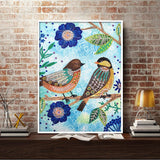 Crystal Rhinestone Diamond Painting Kit - Flowers and birds - Hibah-Diamond painting art studio