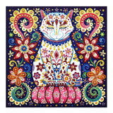 Crystal Rhinestone Diamond Painting Kit - Flowers and Cats