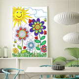 Crystal Rhinestone Diamond Painting Kit - Flowers in the sun - Hibah-Diamond painting art studio