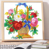 Crystal Rhinestone Diamond Painting Kit - Flowers on flower basket - Hibah-Diamond painting art studio