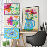 Crystal Rhinestone Diamond Painting Kit - Flowers on the kettle - Hibah-Diamond painting art studio