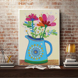 Crystal Rhinestone Diamond Painting Kit - Flowers on the kettle - Hibah-Diamond painting art studio