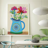 Crystal Rhinestone Diamond Painting Kit - Flowers on the kettle - Hibah-Diamond painting art studio