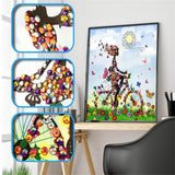 Crystal Rhinestone Diamond Painting Kit- Girl riding a bicycle - Hibah-Diamond painting art studio